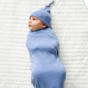 Little Sleepies  Swaddle and hat set